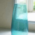 ハンドメイド　ガラス　花瓶